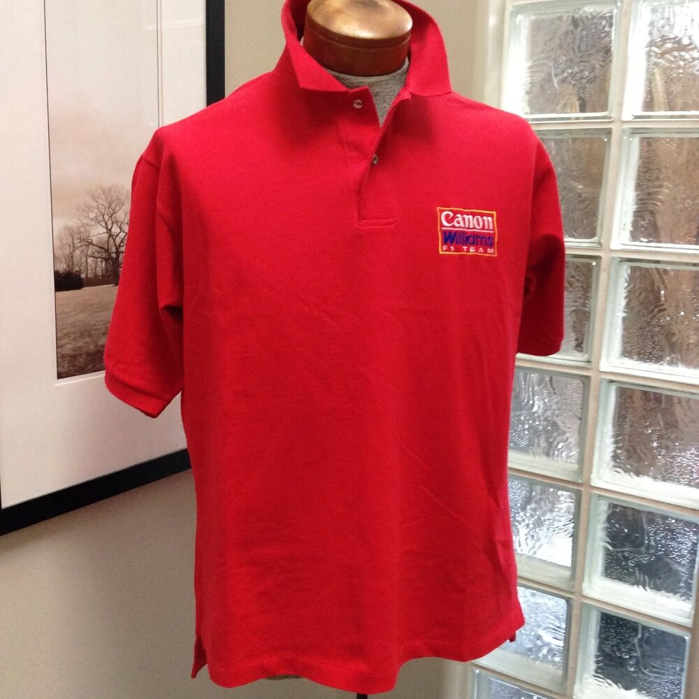 Vintage Williams Renault Formula 1 Cotton Polo T-Shirt Men’s Size XL